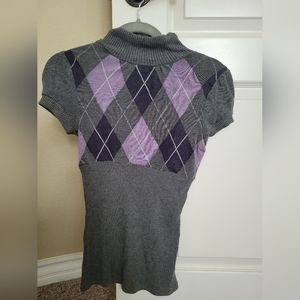 S/S argyle sweater